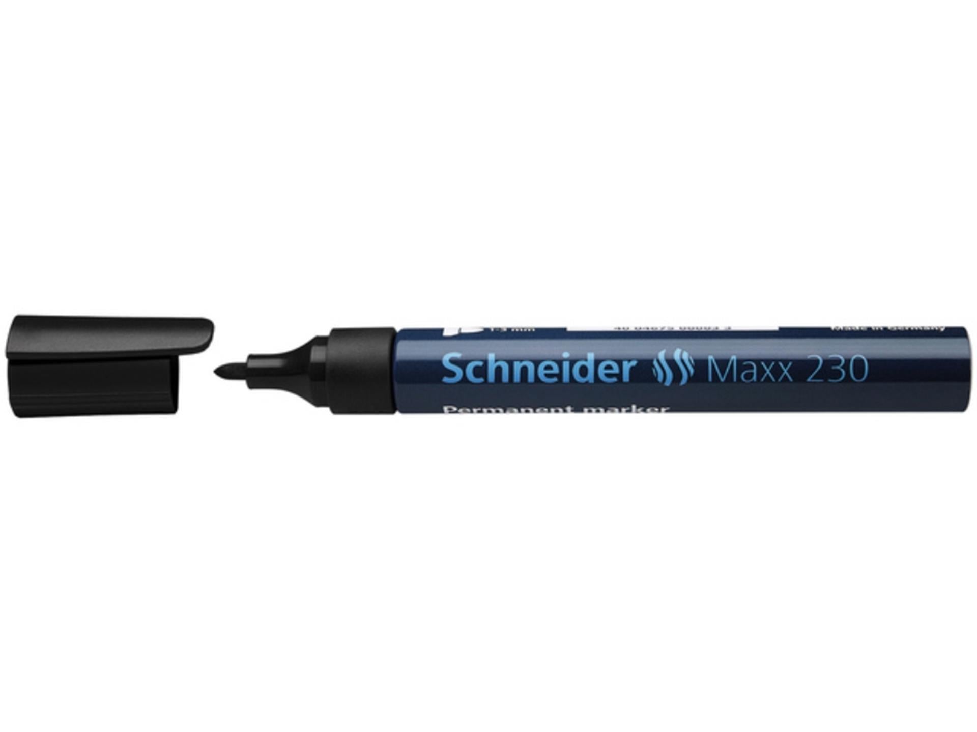 Schneider marker permanent 230 rond zwart 10st