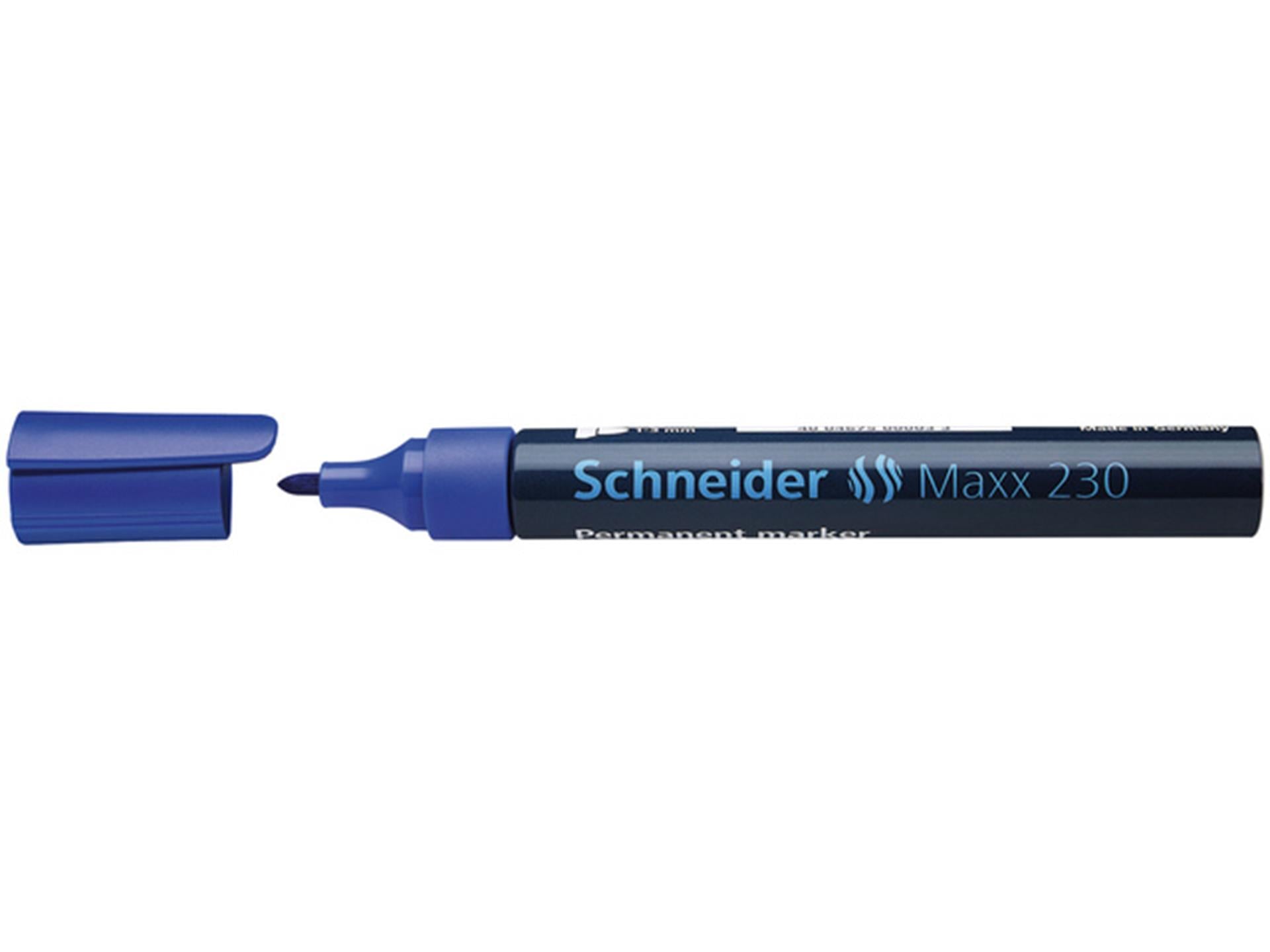 Schneider marker permanent 230 rond blauw 10st