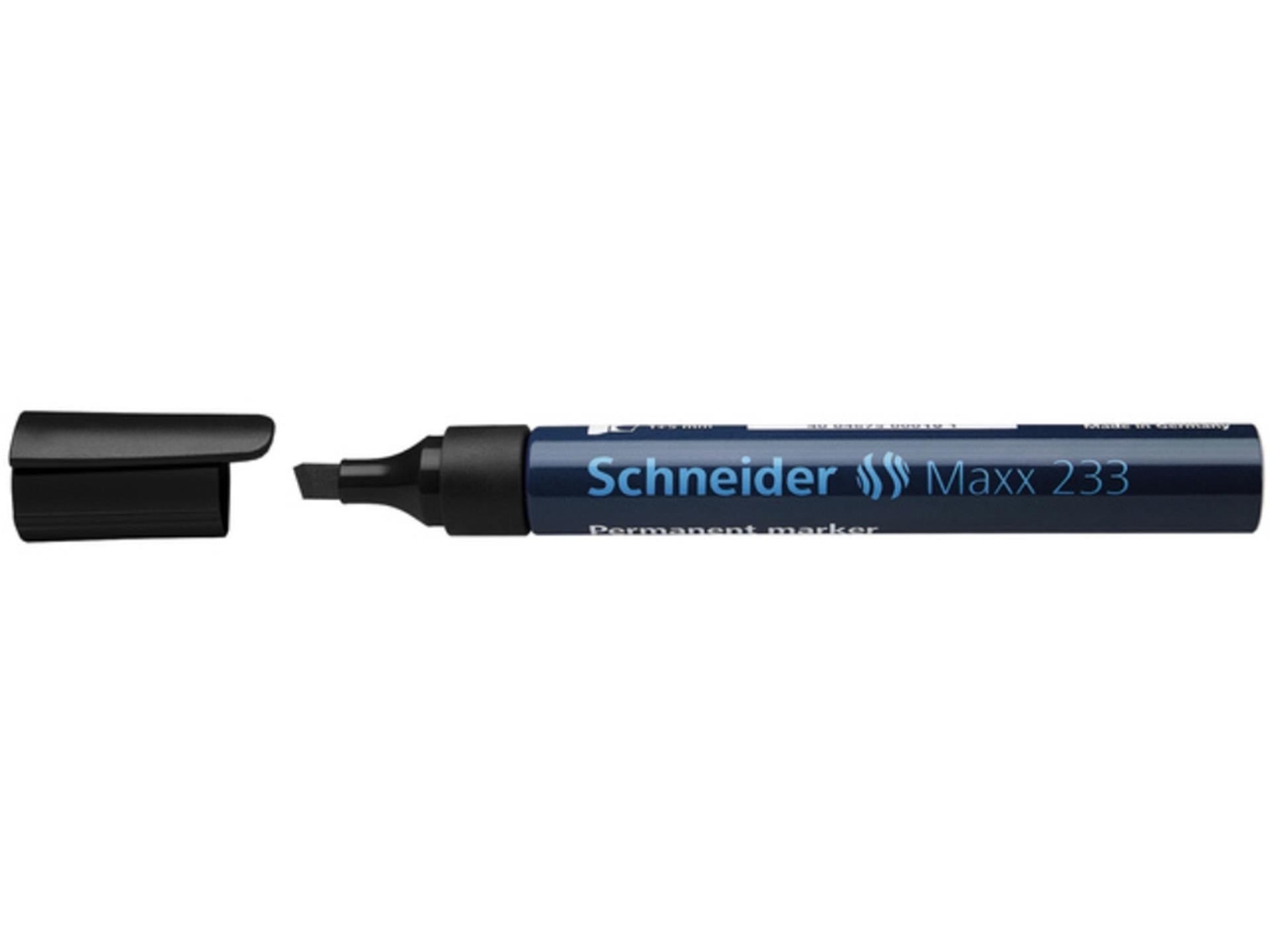 Schneider marker permanent 233 beitel zwart 10st