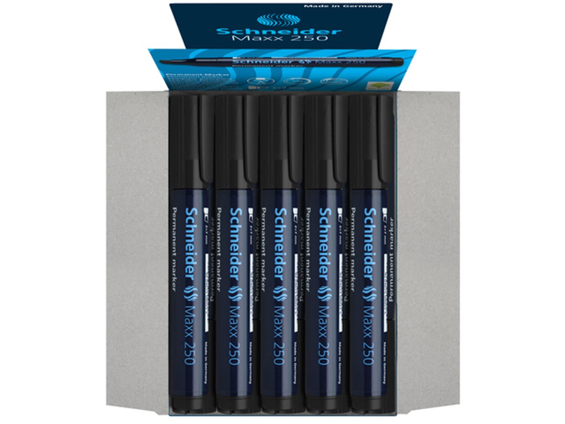 Schneider marker permanent 250 beitel zwart 10st