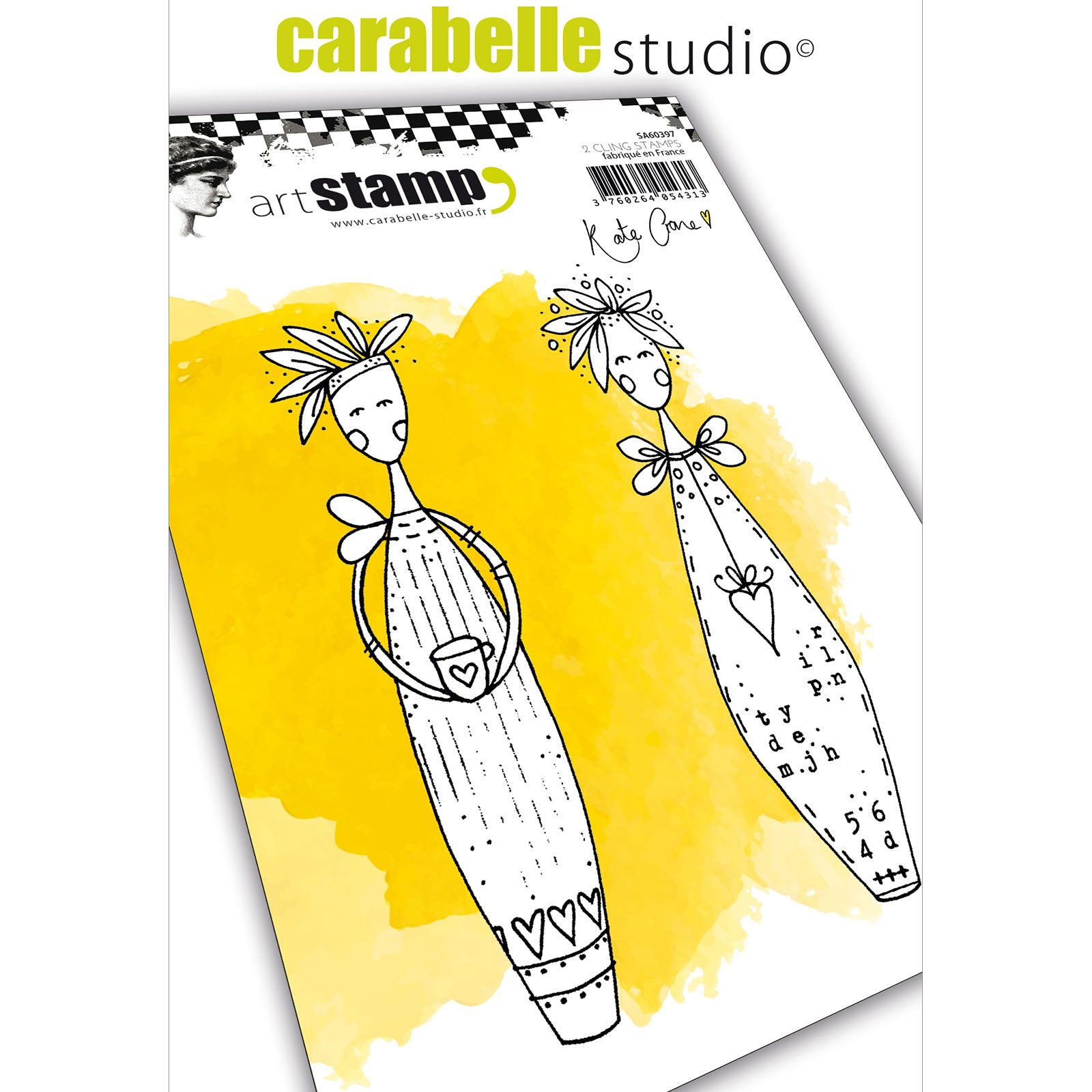 Carabelle studio • cling stamp a6 lolly dolly by kate crane