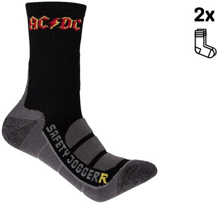 Safety jogger acdc sokken | zwart rood | 1 paar | maat 41-43 - sw5200410