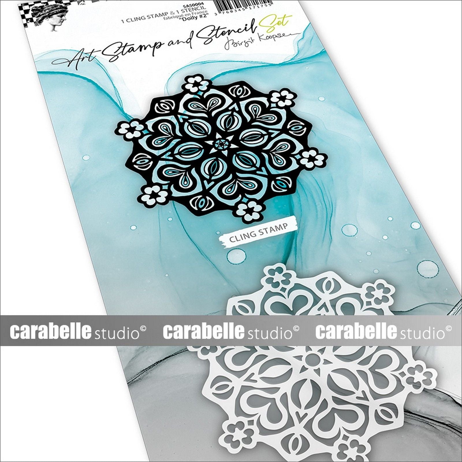 Carabelle studio • art stamp stencil set doily #2