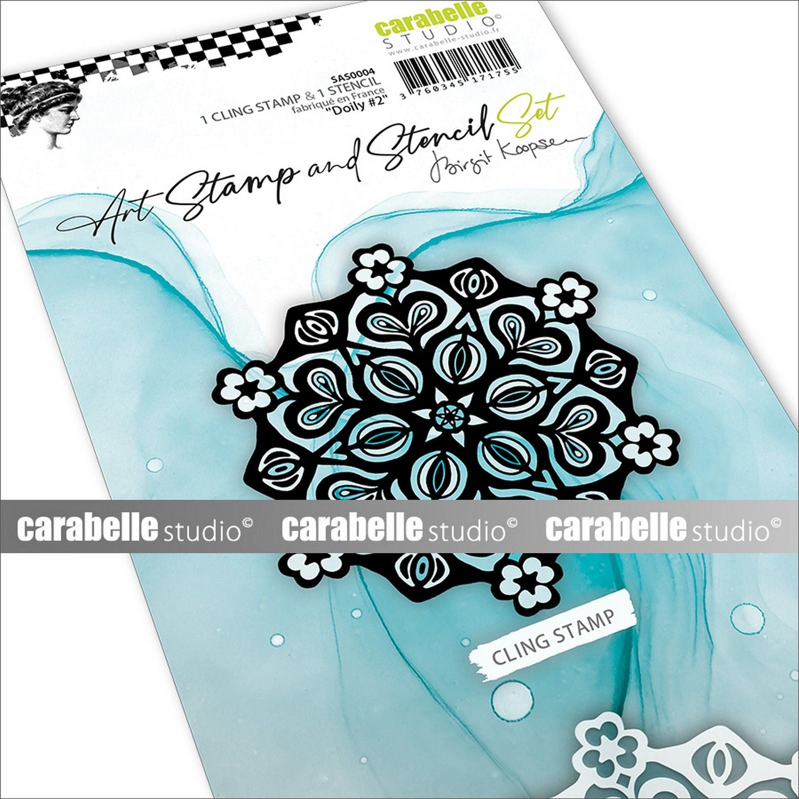 Carabelle studio • art stamp stencil set doily #2