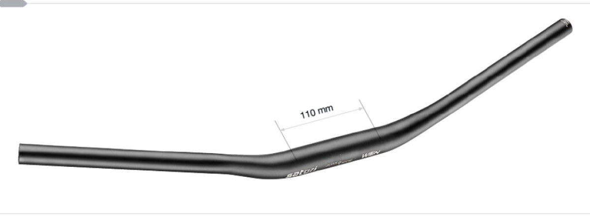 Stuur Wien Ø31,8 B=640mm, 35° gebogen - mat zwart