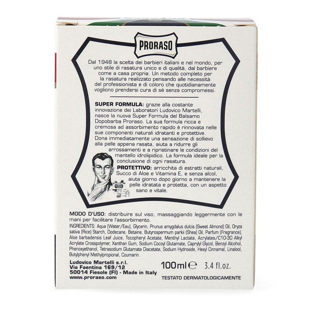 Proraso aftershave balsem met aloe en vitamine e 100ml