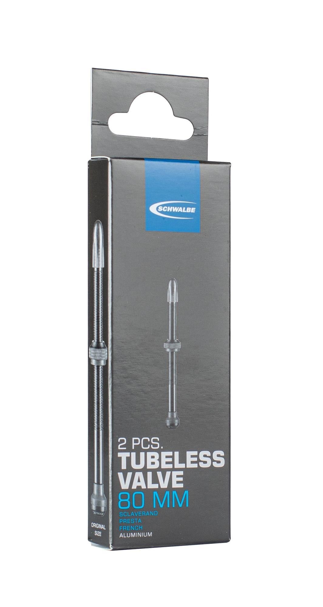 Schwalbe benelux b.v. schwalbe utlv tubeless ventil (2er-set). 80mm length - 3474