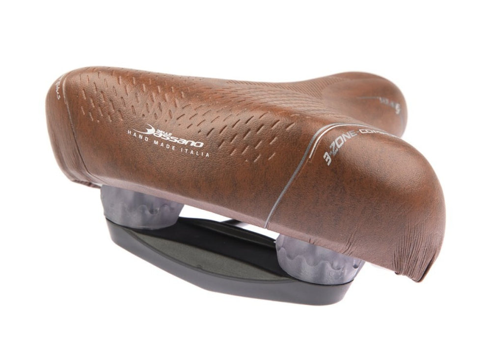 Zadel Volare BigCity XXL elastomeer - bruin