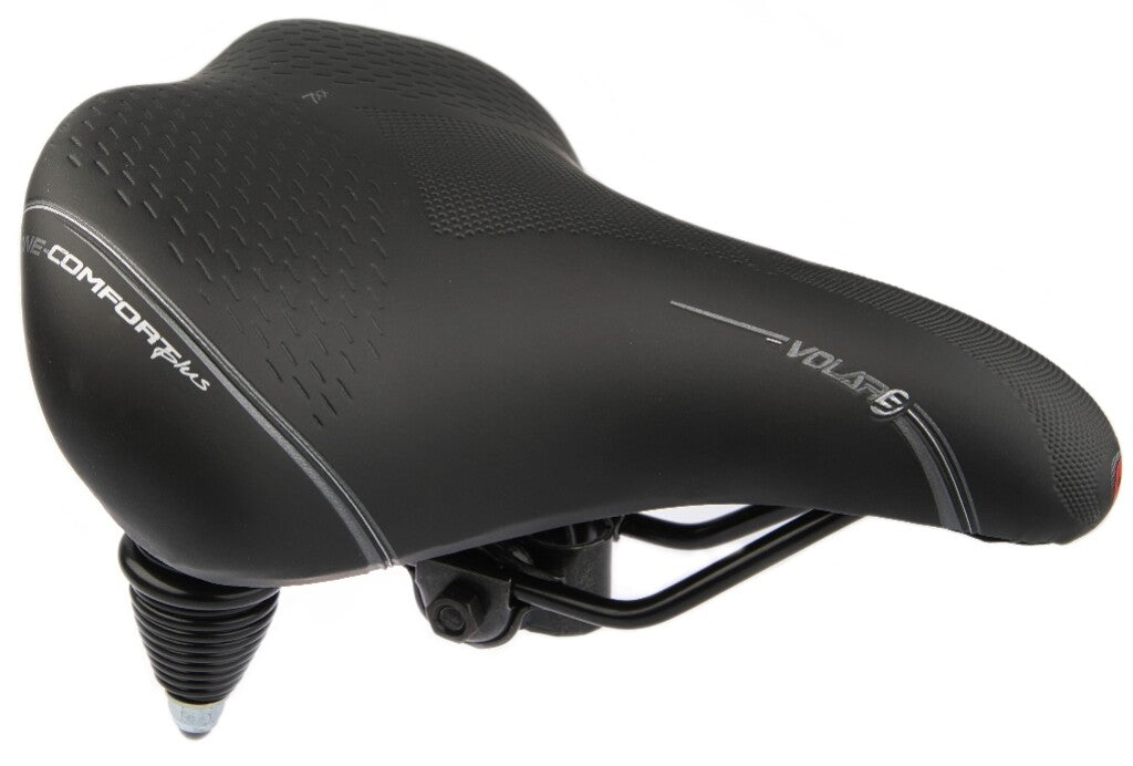 Selle de vélo Selle Bassano Volare XXL Cruiser avec double ressort - noir