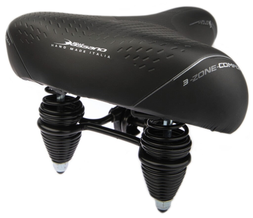 Selle de vélo Selle Bassano Volare XXL Cruiser avec double ressort - noir