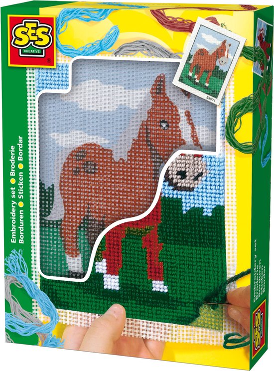 Ses creative borduren van een paard