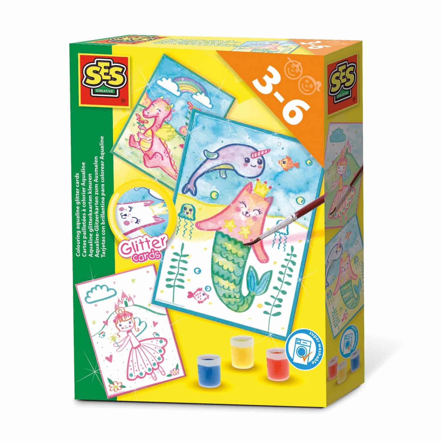 Ses creatieve aqualine glitterkaarten maken