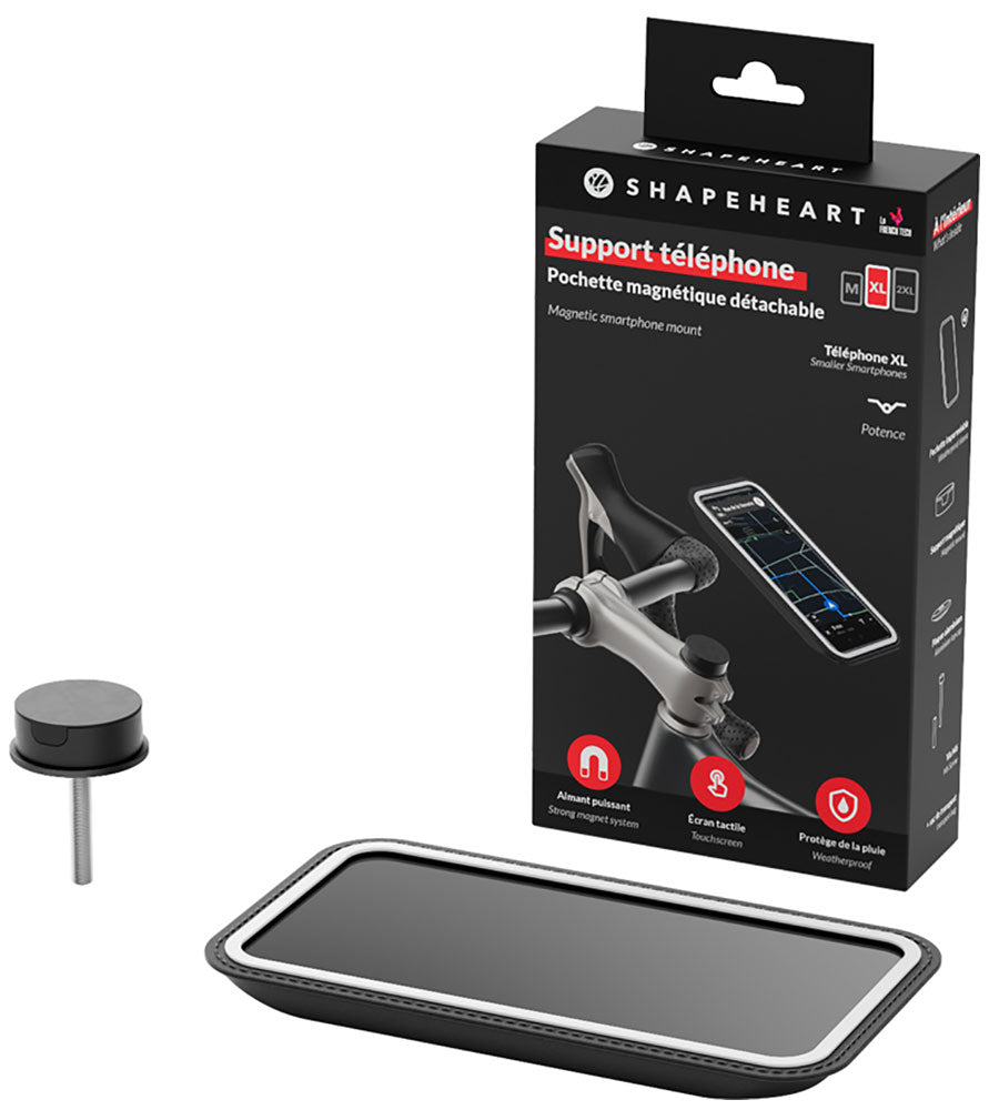 Shapeheart magnetic smartphone fork stem mount for bike | xl