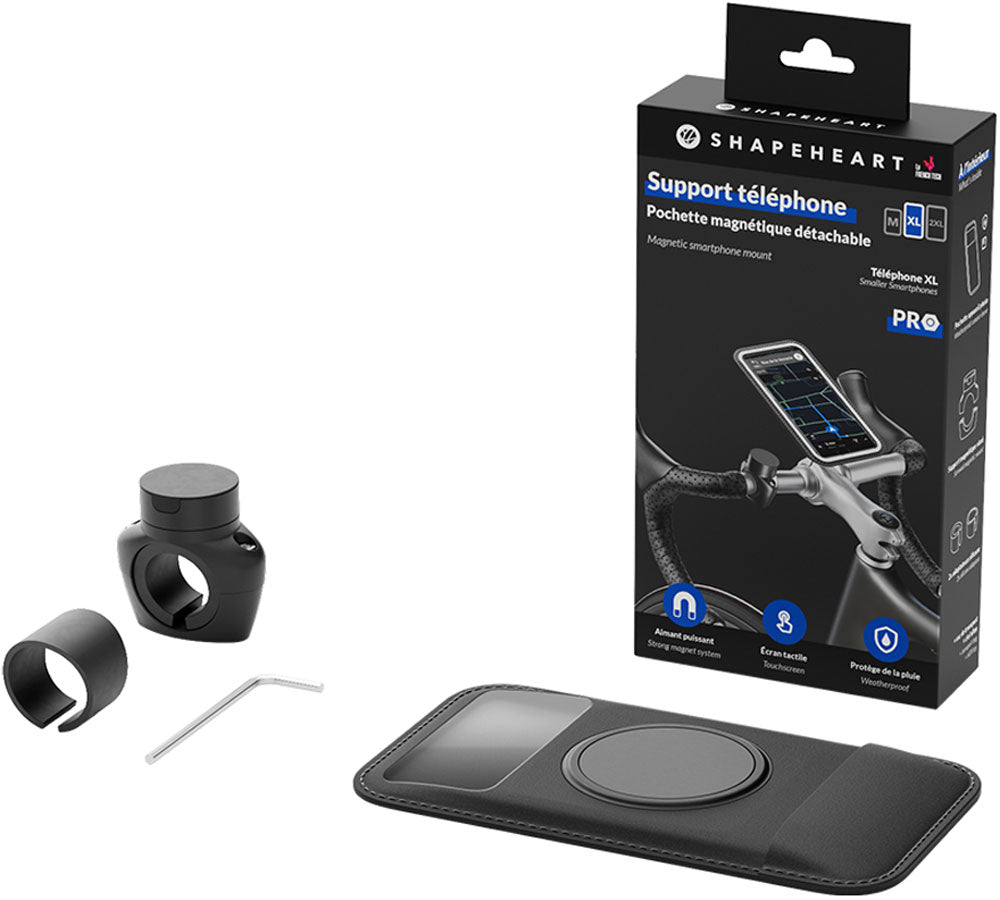 Shapeheart magnetic smartphone pro mount for bike handlebar | xxl