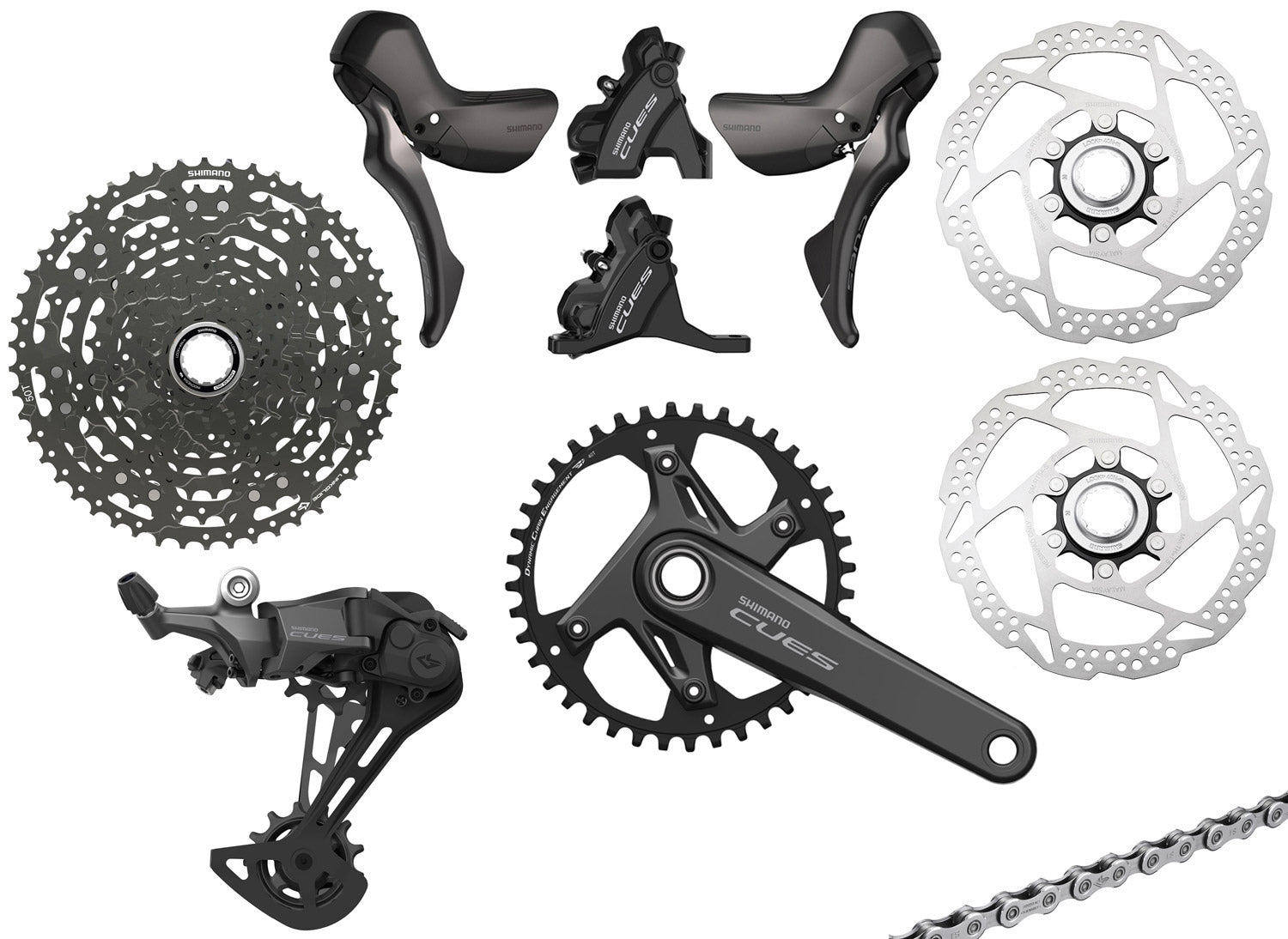 Shimano cues u6040 1x11-speed gravel group disc 160 160mm | 11-50 | 40 zähne | 172,5mm