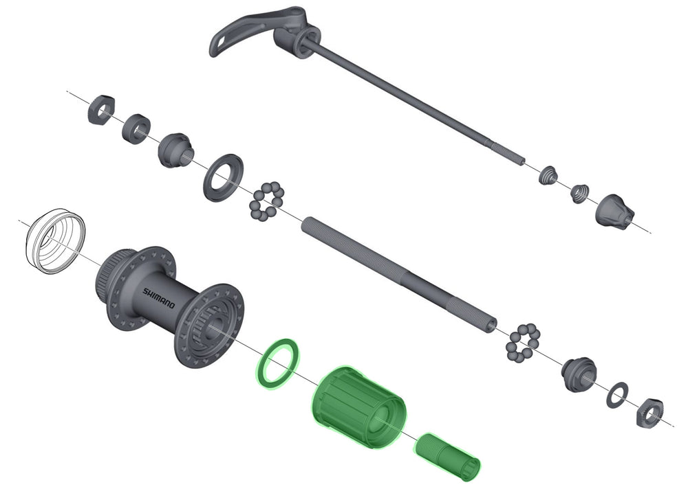 Cassettebody Shimano 8 9 10-Speed ​​| M4050