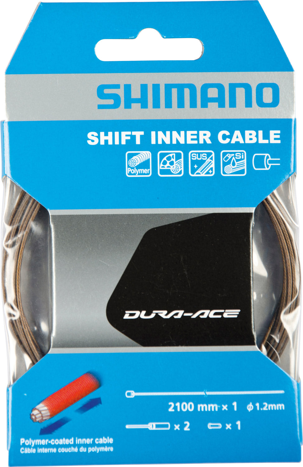 Shimano polymer shift inner cable 1.2mm | 1,2 x 2100mm
