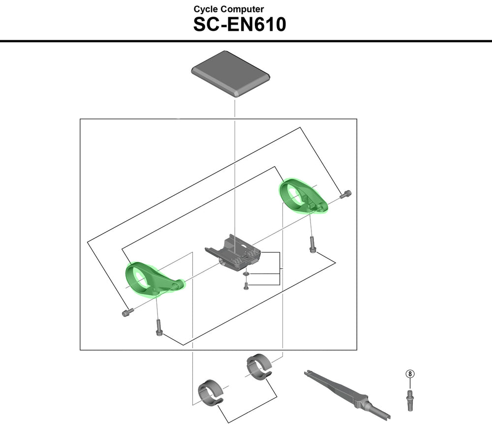 Shimano clamp for steps sc-en610 display holder | 35mm