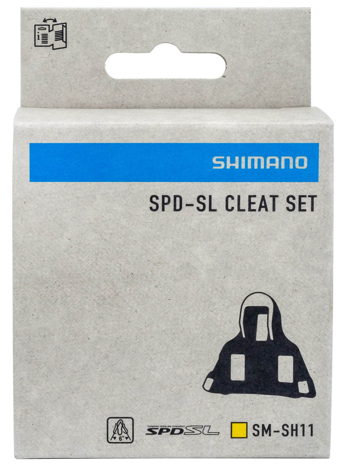 Jeu de cales Shimano jaune 6ø SPD-SL SM-SH11