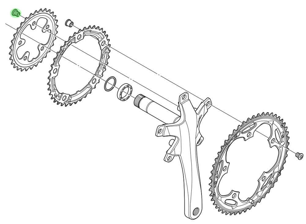 Shimano tiagra sora chainring bolts (5 pieces)
