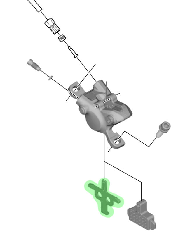 Shimano pad spacer for br-m315 365 br-mt200 400 410