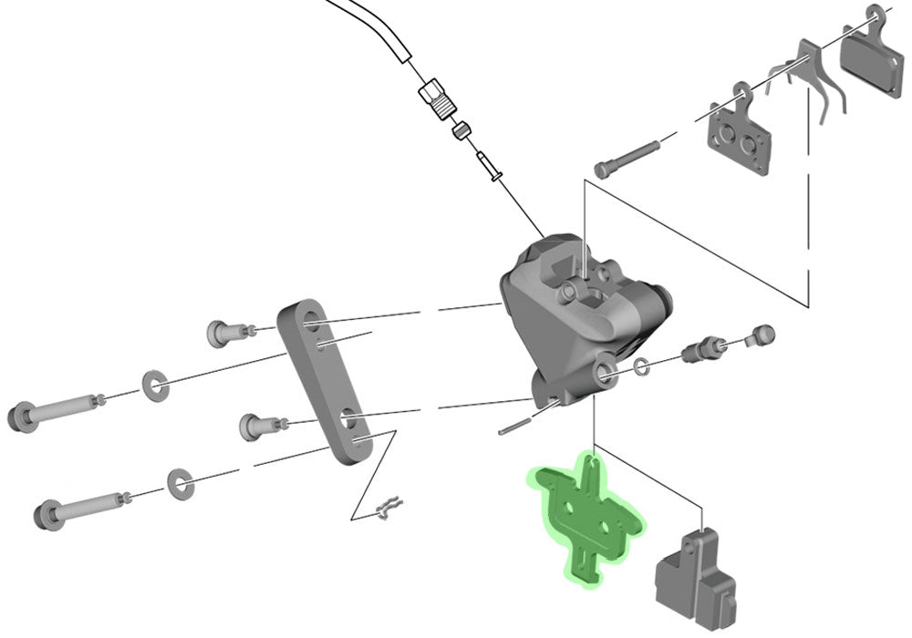 Shimano pad spacer for xtr dura ace ultegra 105