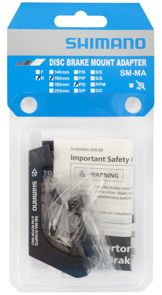 Shimano sm-ma-r160p d post-mount to flat-mount adapter for rear 160mm rotor