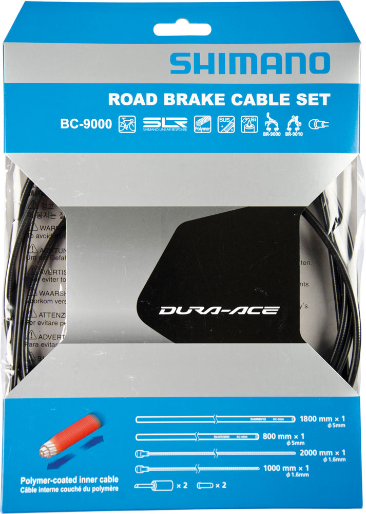 Shimano dura ace bc-9000 polymer brake cable set | red