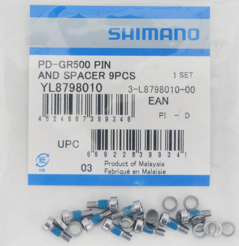 Shimano replacement pins for pd-gr500 m820 mx80 (9 pieces)