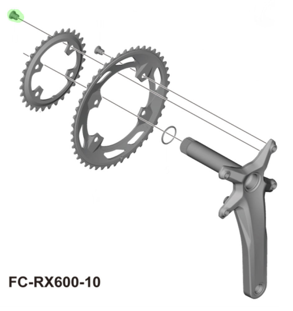 Jeu de boulons à feuille bague intérieure M8X8.5 Shimano FC-M430 390 divers (4 pièces)