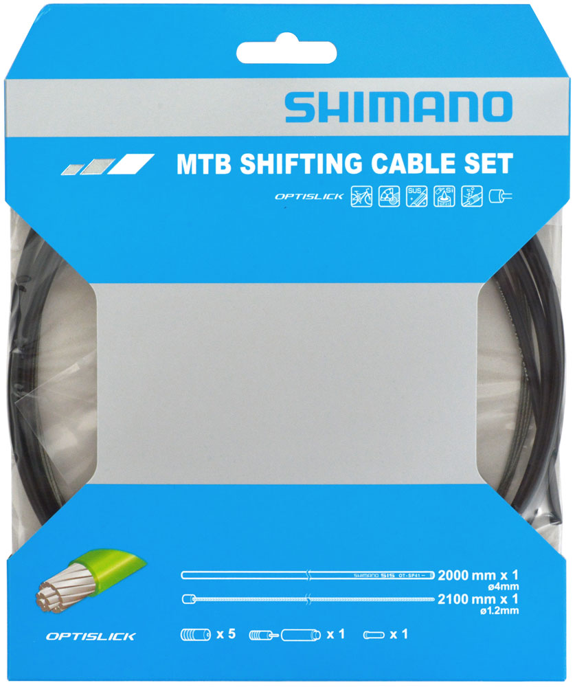 Shimano ot-sp41 optislick mtb shift cable set for 1-speed
