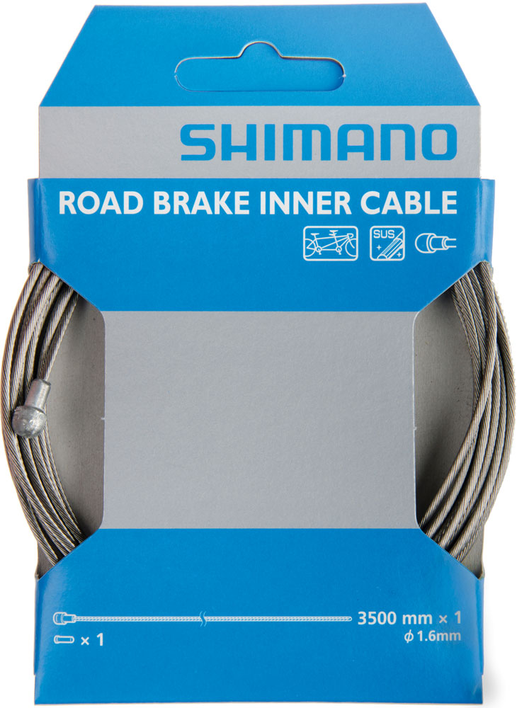 Shimano road tandem stainless steel sus brake inner cable 1.6mm x 3500mm