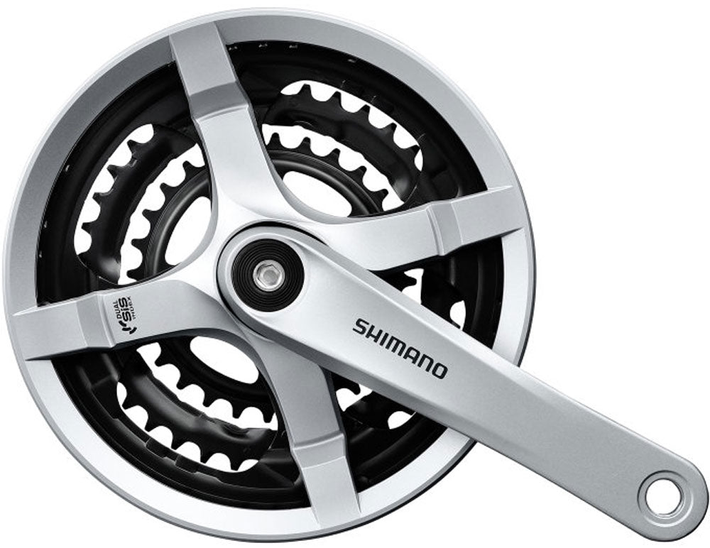 Pédalier 6 7 8 vitesses Shimano FC-TY501 - 175mm 48x38x28T - argent