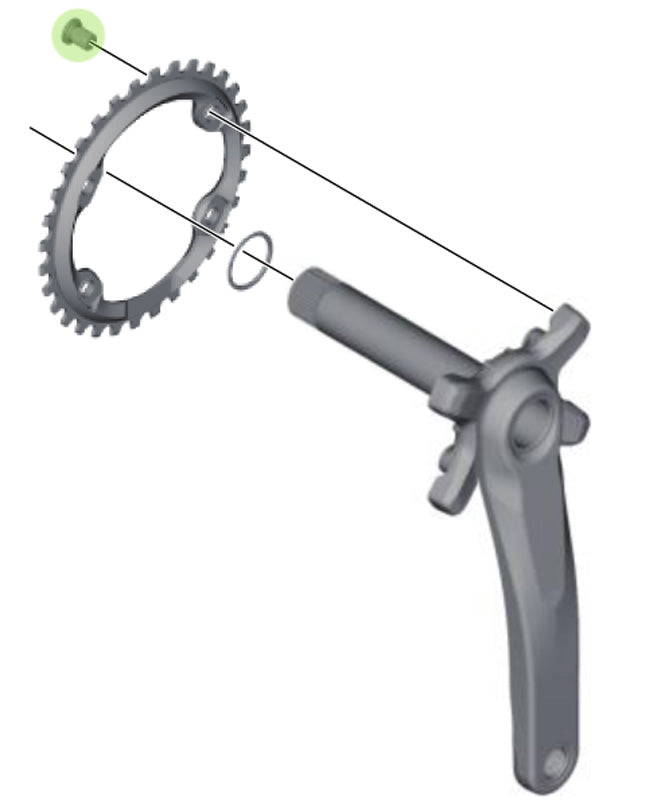 Shimano kettingbladboutset M8x11.4 FC-M8000 (4st)