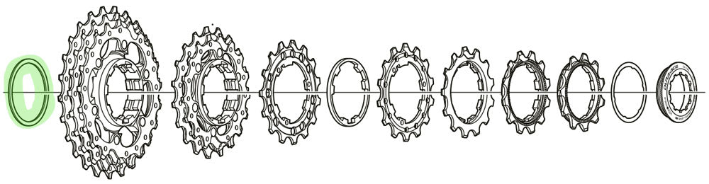 Rondelle Shimano CS-7800 1,0 mm