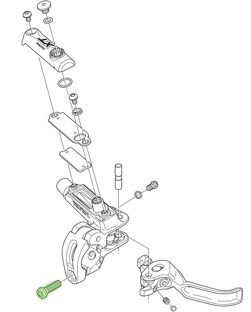 Shimano xt slx zee deore lx clamp bolt m5x18 for brake lever