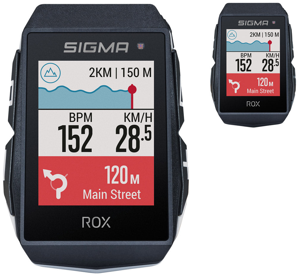 Sigma ROX 11.1 EVO GPS Blanc majordome HR, ceinture pectorale, USB-C