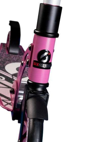 2-wiel Kinderstep Opvouwbaar Voetrem Roze Zwart