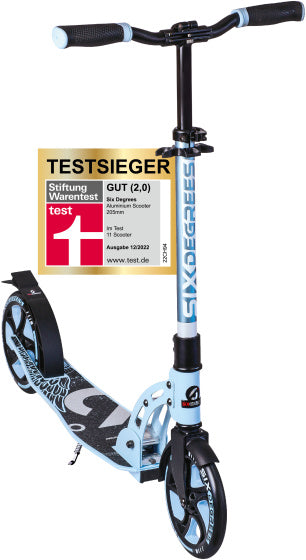 2-wiel Step Opvouwbaar Voetrem Pastelblauw Zwart