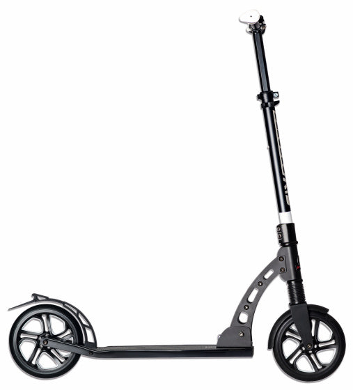 2-wiel Step met Voorvering Opvouwbaar Voetrem Zwart