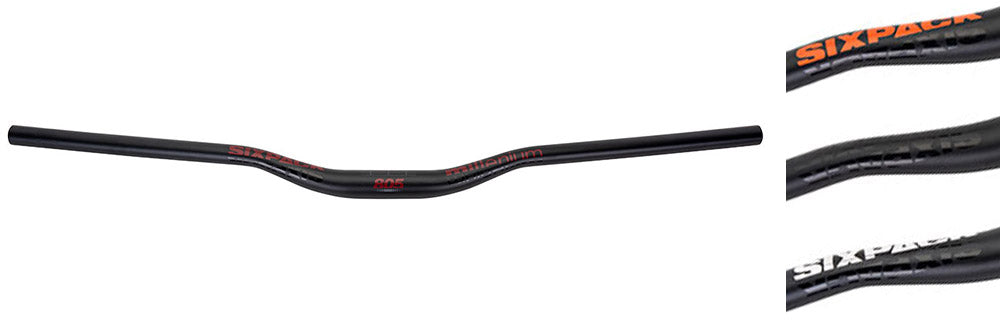 Sixpack racing millenium 805 x 35mm riser 40 handlebar | black red