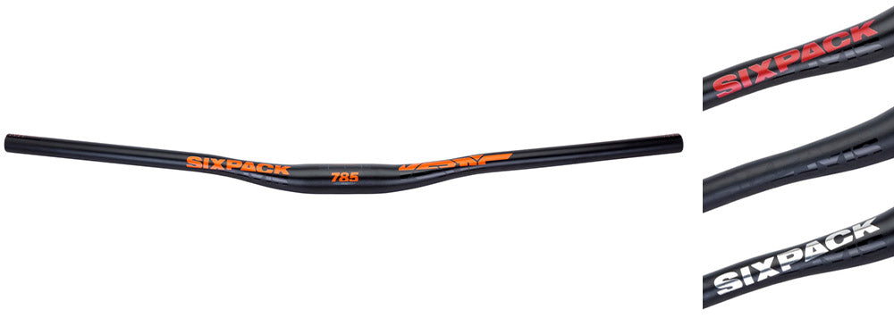 Sixpack racing vertic 785x35mm riser handlebar | black chrome