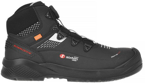 Sixton peak muscle boa hoog 43488-01 s3 | zwart grijs | maat 44 - 8053470577918