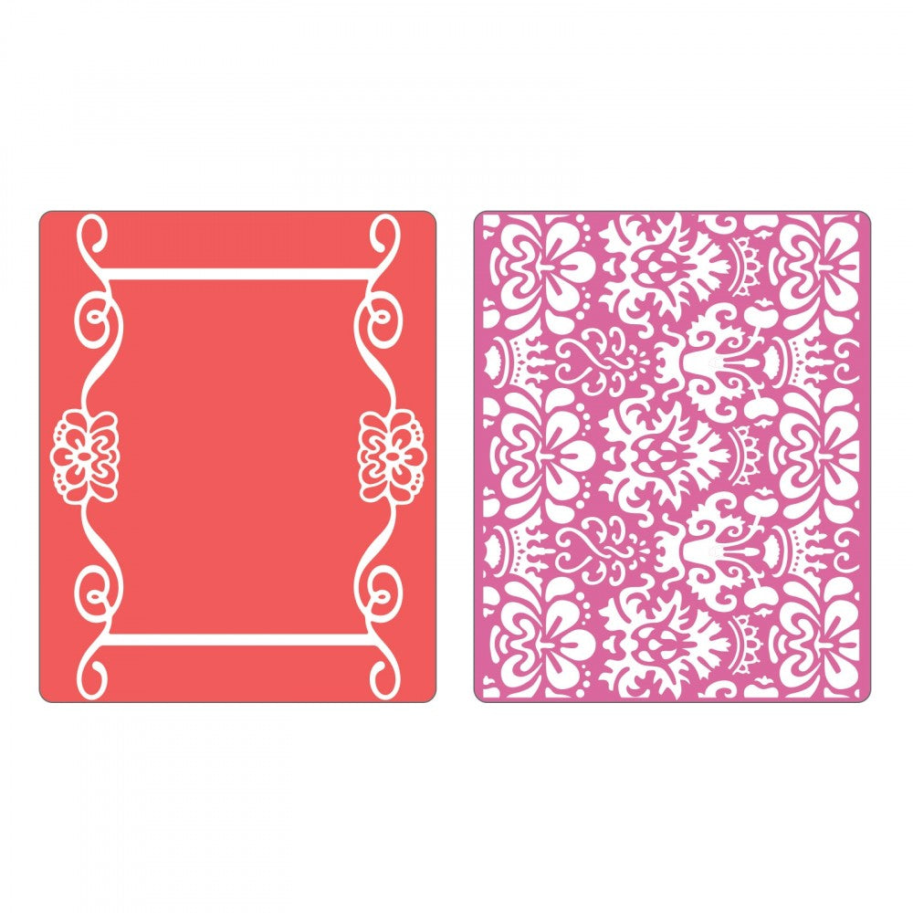 Sizzix • 3d textured impressions embossing scroll frame