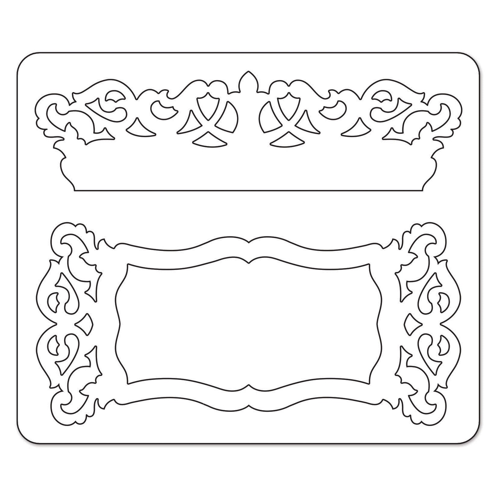Sizzix • sizzlits die label edge scrollwork