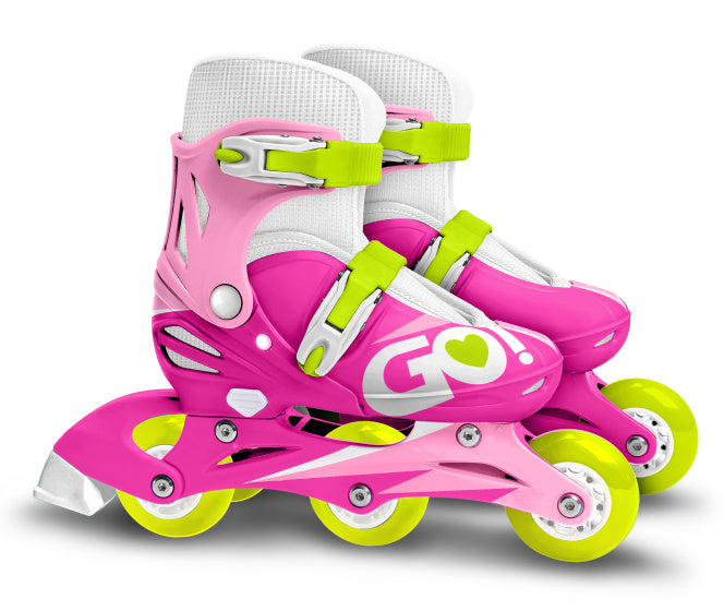 Inlineskates Verstelbaar Roze Wit maat 27-30