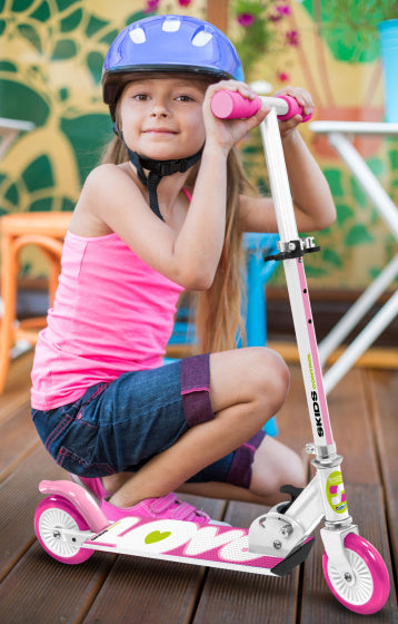 Love vouwstep voetrem meisjes roze