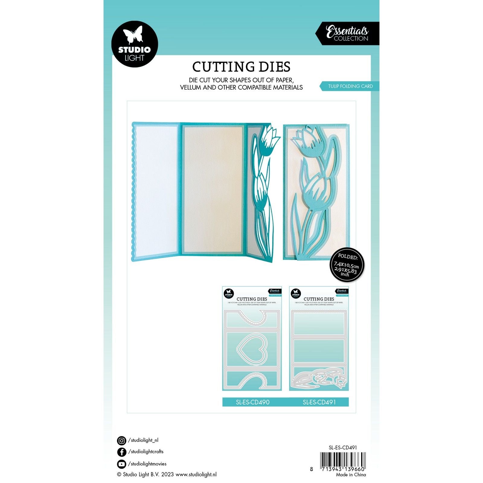 Studio light • essentials snijmallen tulip folding card