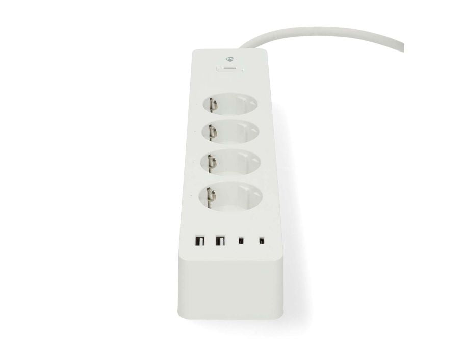 Nedis smartlife slimme stekkerdoos - met usb-a en usb-c - 4-voudig