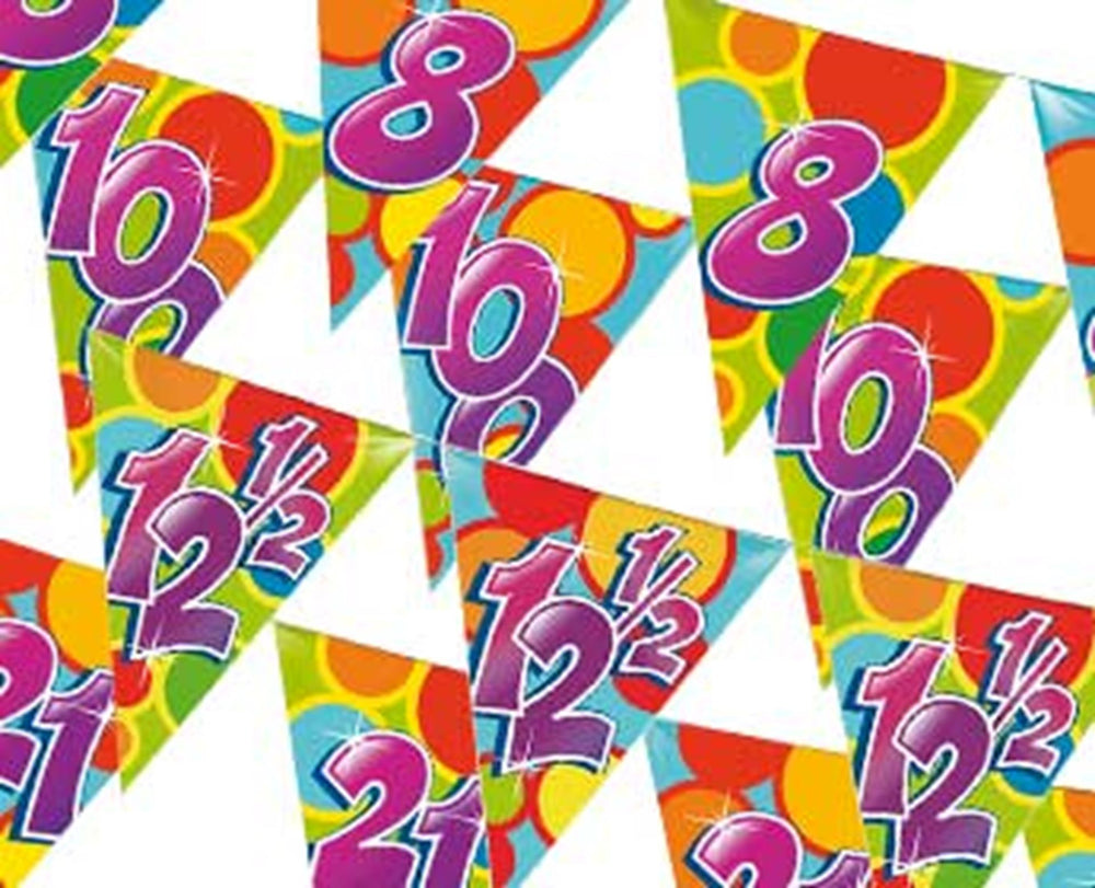 Haza vlaggenlijn 10mtr cijfers 16 jaar pak a 5 stuks